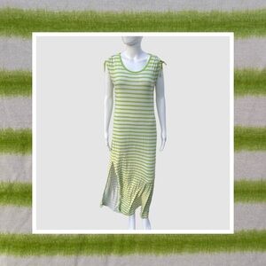 Michael Kors Green and White Striped Dress